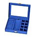 Velvet Jewellery Box With Transparent Window - 8-Slots with Removable Tray