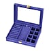 Velvet Jewellery Box With Transparent Window - 8-Slots with Removable Tray