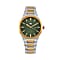 GENOA TIME V2 Japanese Movement Black Dial Gold Plated 3ATM WR Watch with Stainless Steel Strap