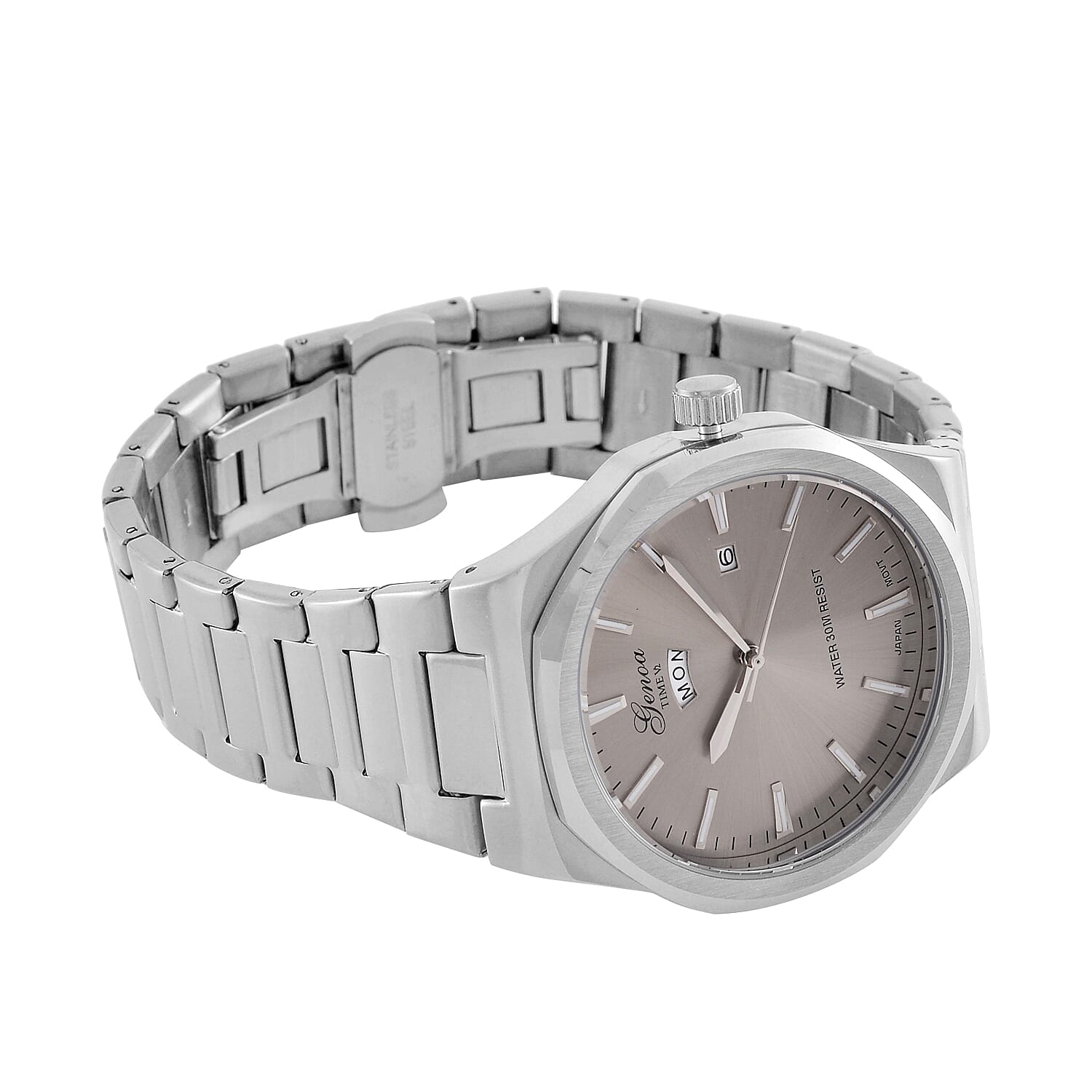 Designer Inspired - Genoa Seiko AL33 Japanese Movement Watch  - Grey Dial