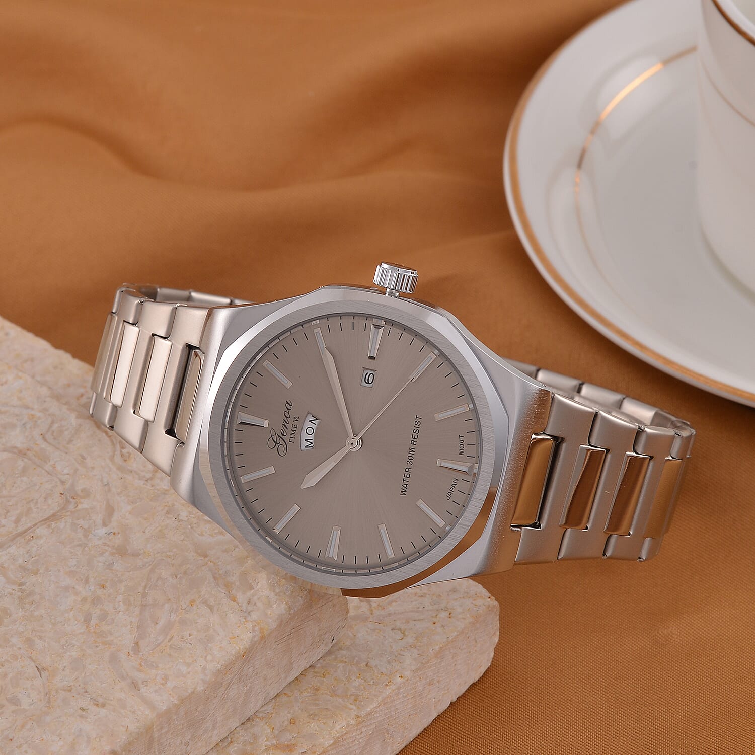 Designer Inspired - Genoa Seiko AL33 Japanese Movement Watch  - Grey Dial