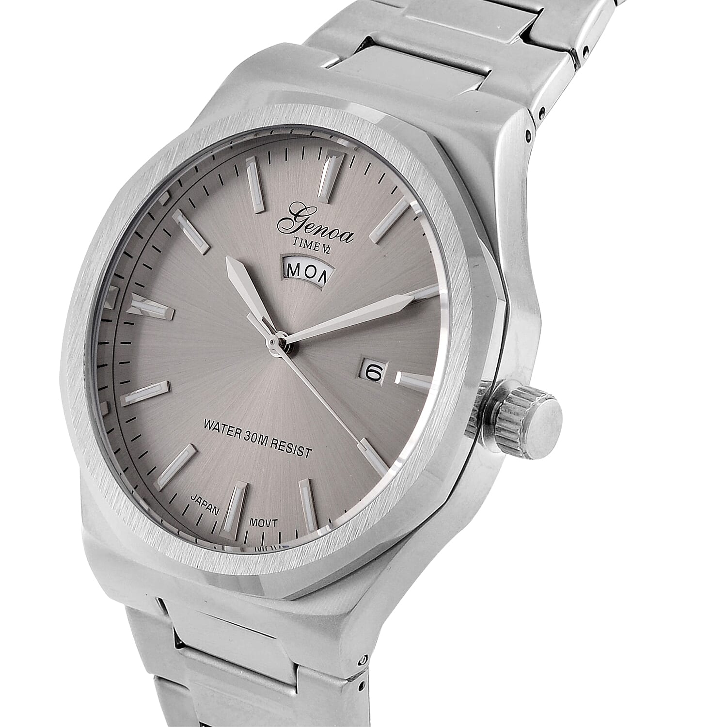 Designer Inspired - Genoa Seiko AL33 Japanese Movement Watch  - Grey Dial