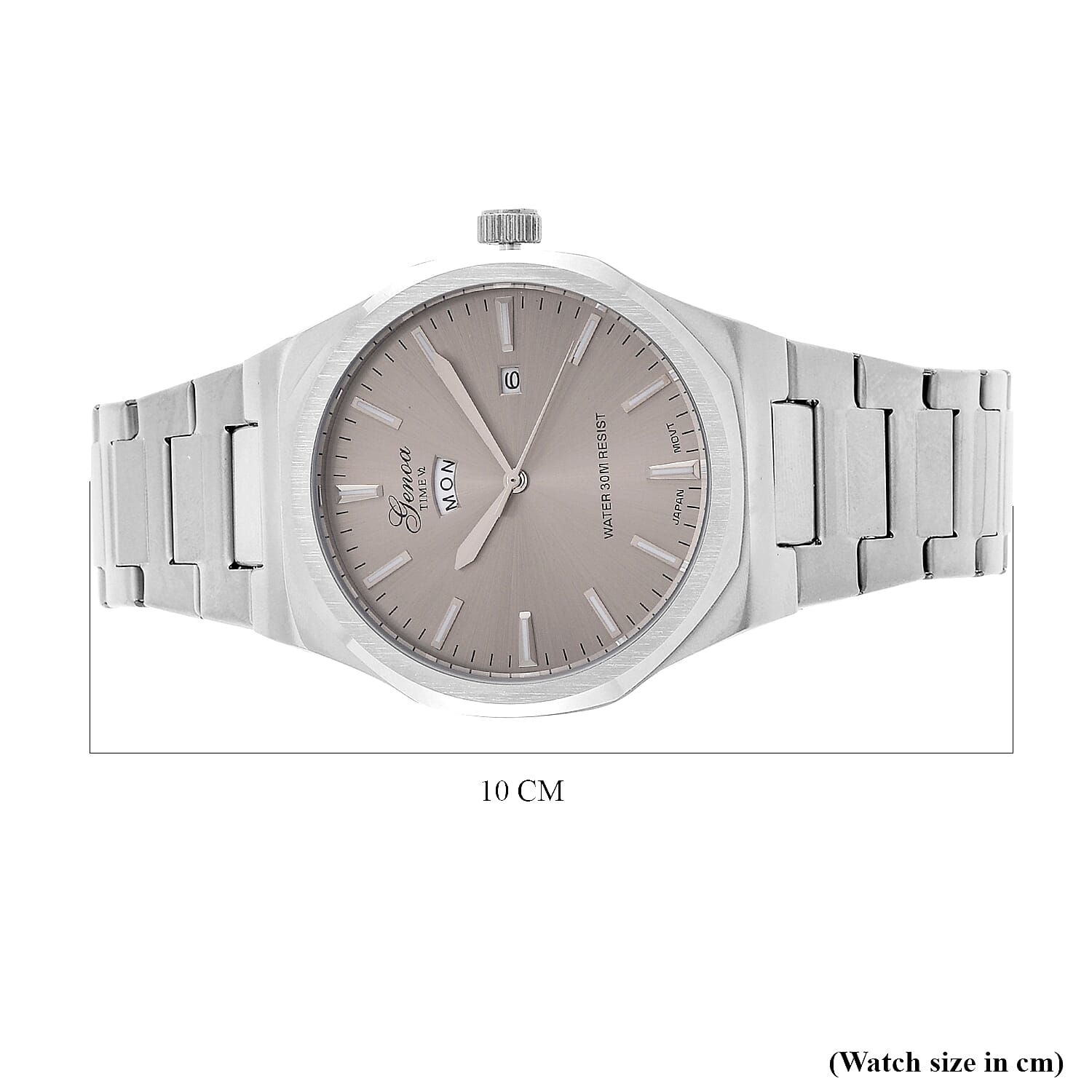 Designer Inspired - Genoa Seiko AL33 Japanese Movement Watch  - Grey Dial