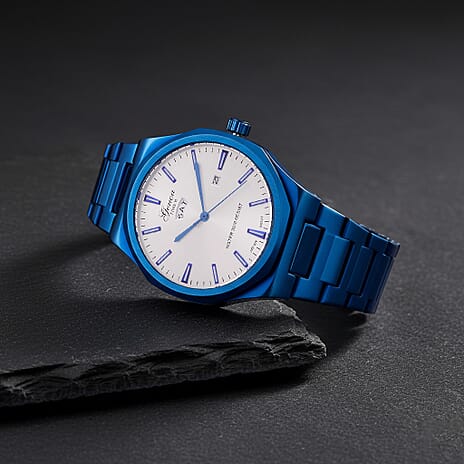 Designer Inspired - Genoa Seiko AL33 Japanese Movement Watch  - Silver Dial