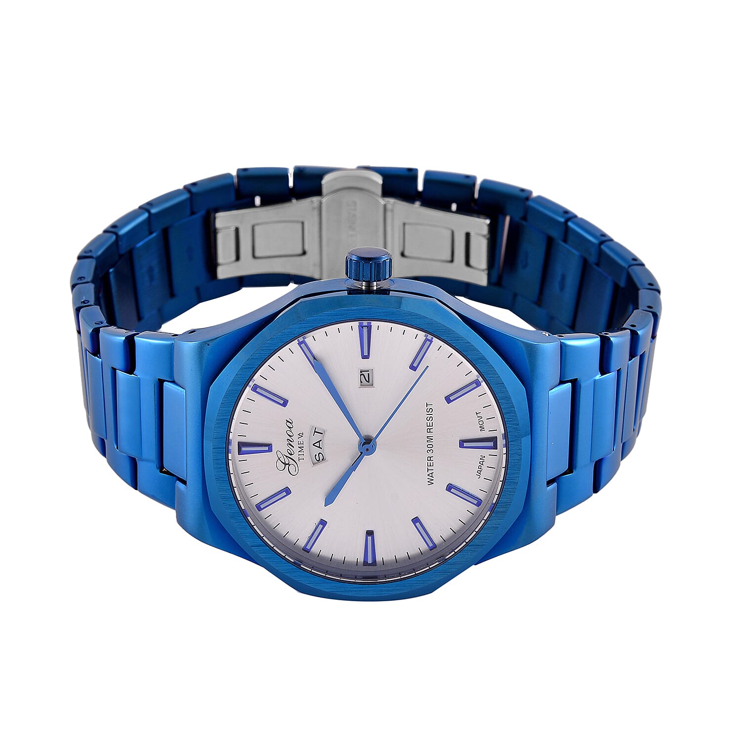 Designer Inspired - Genoa Seiko AL33 Japanese Movement Watch  - Silver Dial