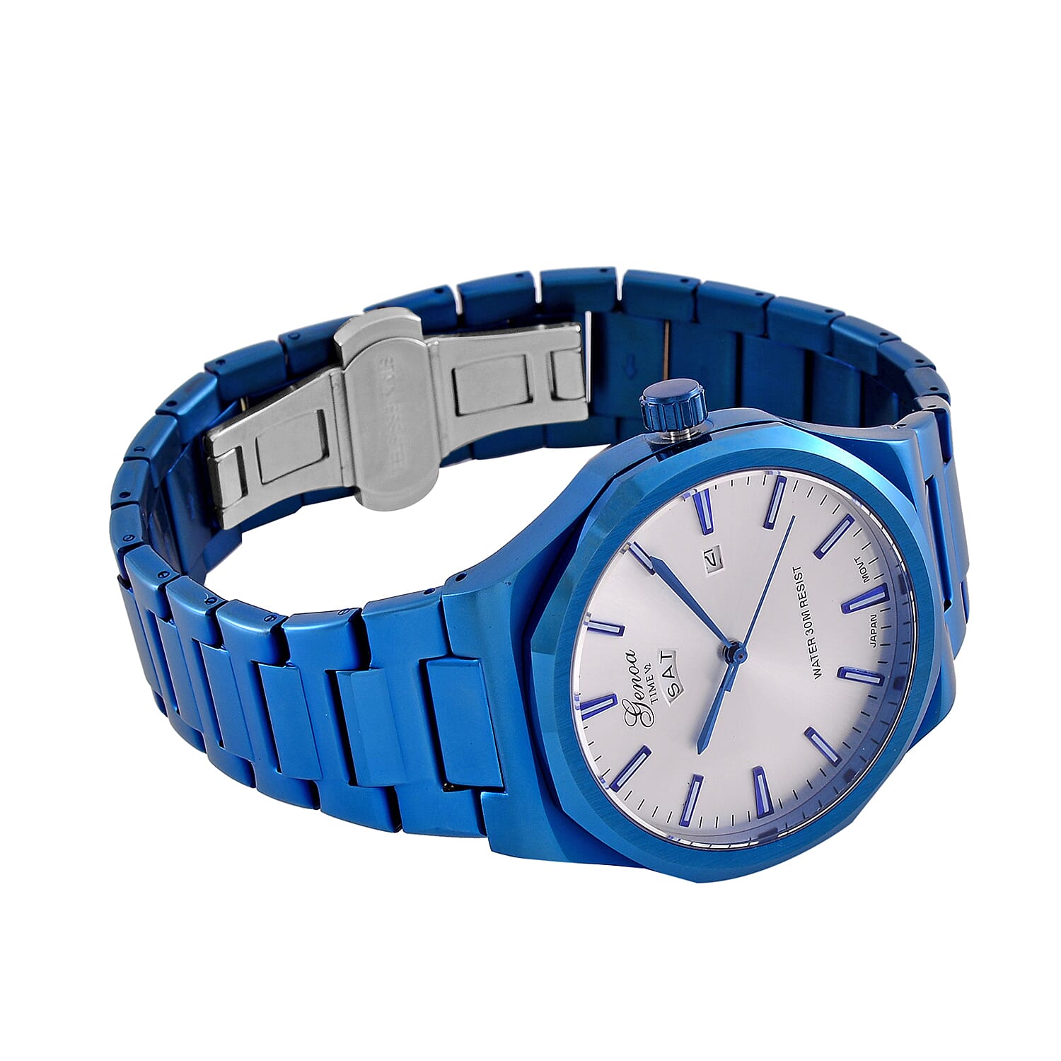 Designer Inspired - Genoa Seiko AL33 Japanese Movement Watch  - Silver Dial