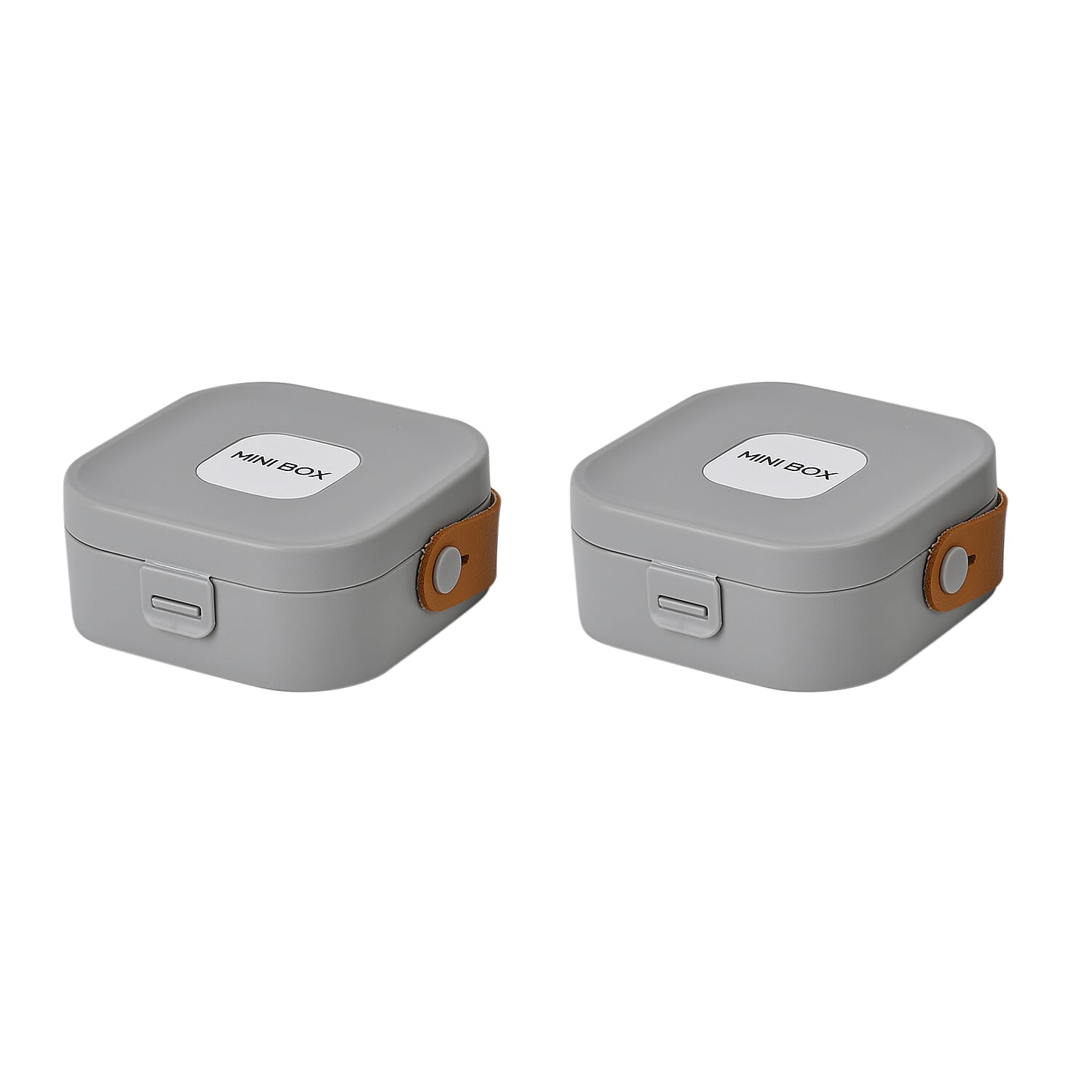 Set of 2 - Solid Jewellery Boxes  - Grey & Green