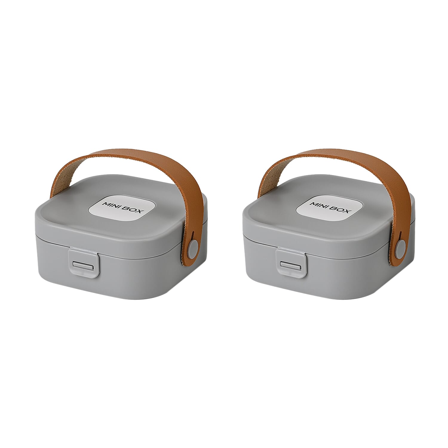 Set of 2 - Solid Jewellery Boxes  - Grey & Green