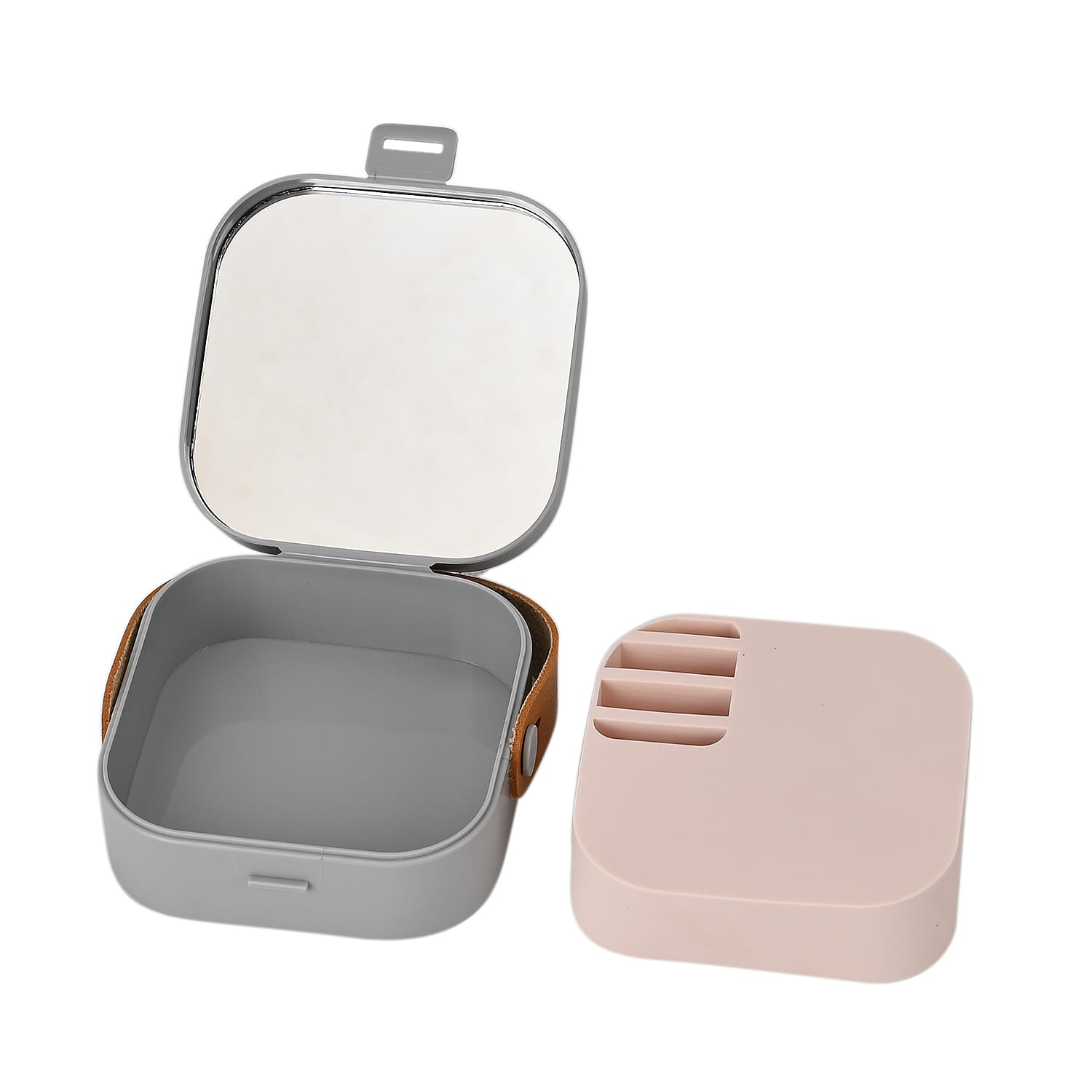 Set of 2 - Solid Jewellery Boxes  - Grey & Green