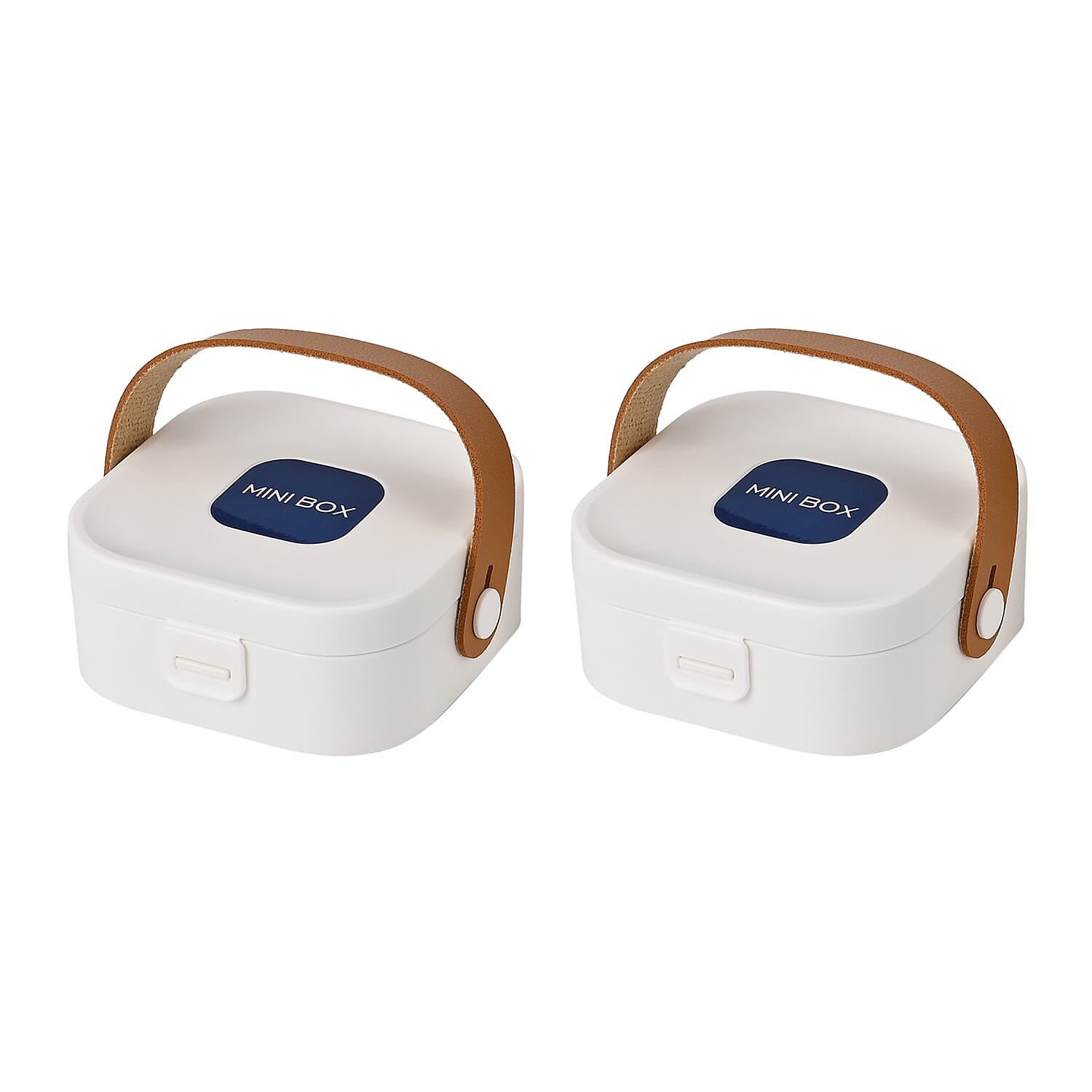 Set of 2 - Solid Jewellery Boxes  - White & Green