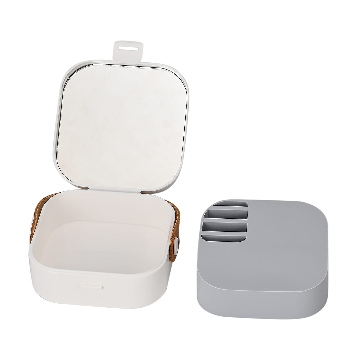 Set of 2 - Solid Jewellery Boxes  - White & Green