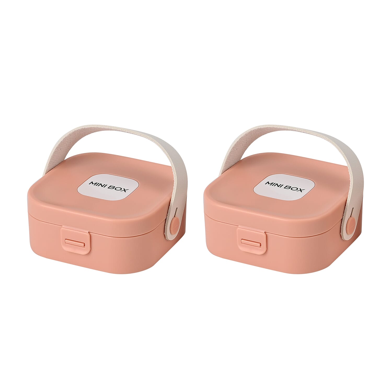Set of 2 - Solid Jewellery Boxes  - Pink & Green