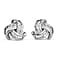 Back By Popular Demand - Natural White Diamond  Knot Earring in Rhodium Overlay Sterling Silver 0.20 Ct.