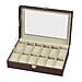 Luxury Watch Display Box with 12 Velvet Watch Cushions and Transparent Window