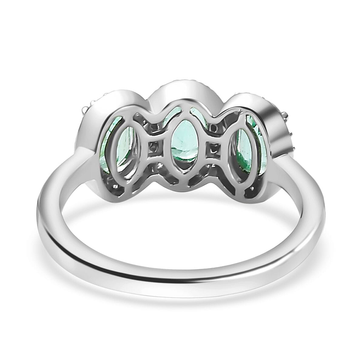 One Time Closeout - 950 Platinum AAA Muzo Colombian Emerald & Diamond Ring 1.38 Ct