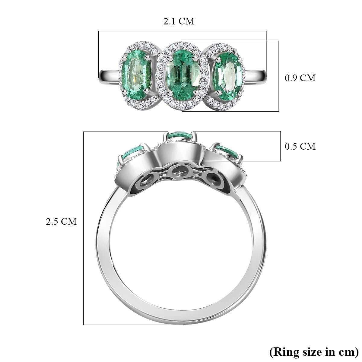 One Time Closeout - 950 Platinum AAA Muzo Colombian Emerald & Diamond Ring 1.38 Ct