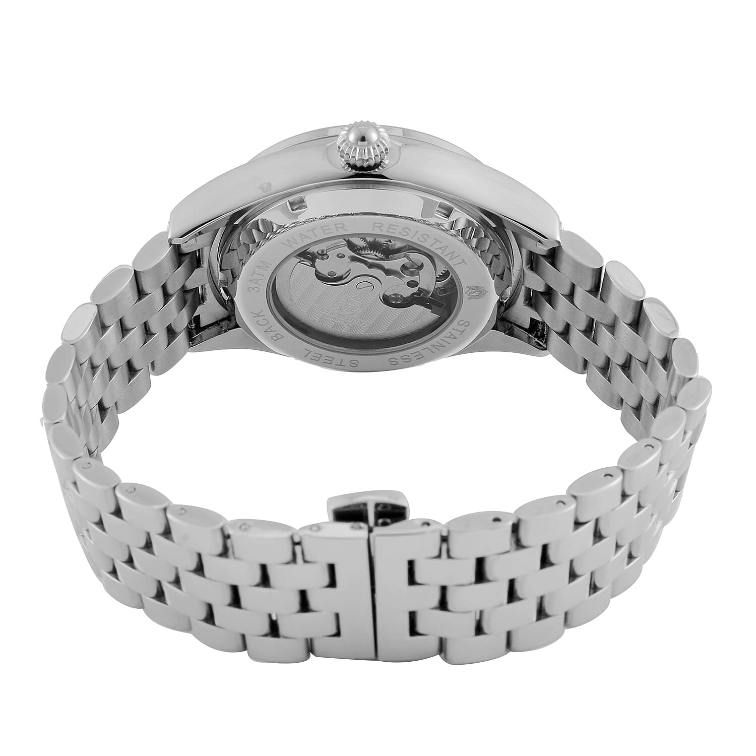 William Hunt Limited Edition Constellation Automatic Watch With Rotating Globe Presented in a Gift Box - Silver