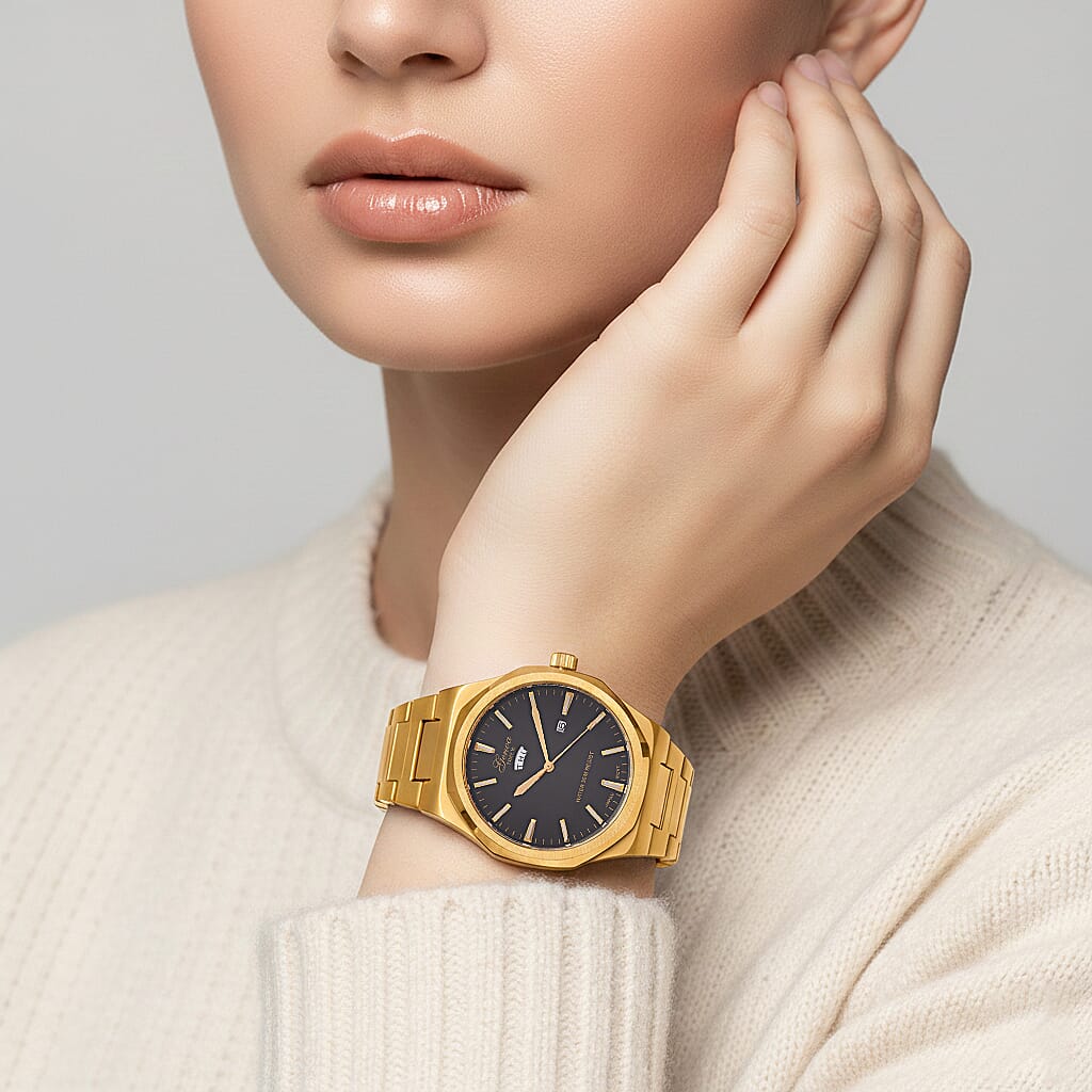 Designer Inspired - Genoa Seiko AL33 Japanese Movement Watch  - Black Dial