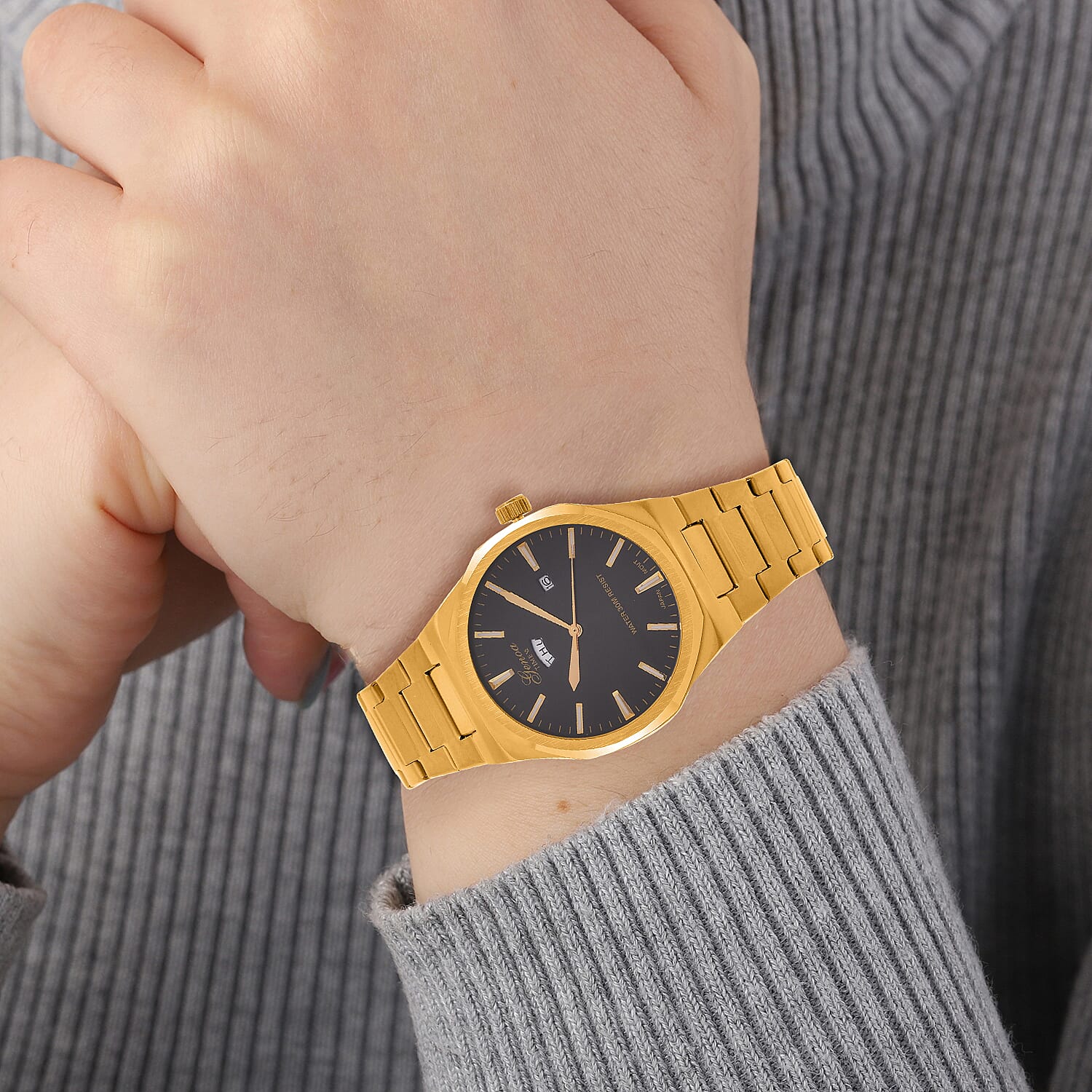 Designer Inspired - Genoa Seiko AL33 Japanese Movement Watch  - Black Dial