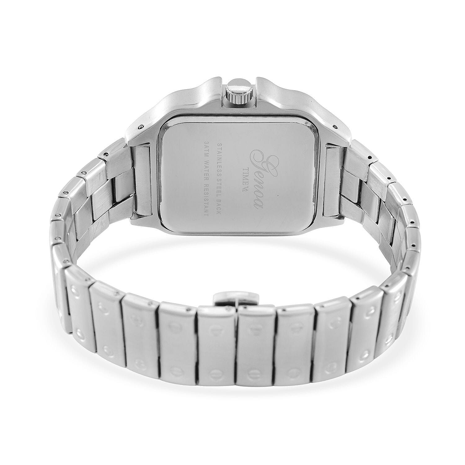 GENOA Japan Movt. 3ATM Water Resistant Blue Dial Watch with Stainless Steel Strap in Silver Tone