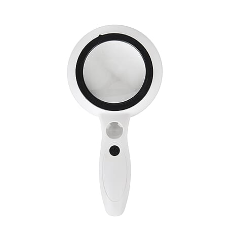 LED Handheld Interchangeable Magnifying Glass (3 x AAA Battery not inc.) - White