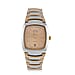 GENOA Japan Movt. 3ATM WR White Dial Crystal Studded Watch with Stainless Steel Strap in Silver Tone