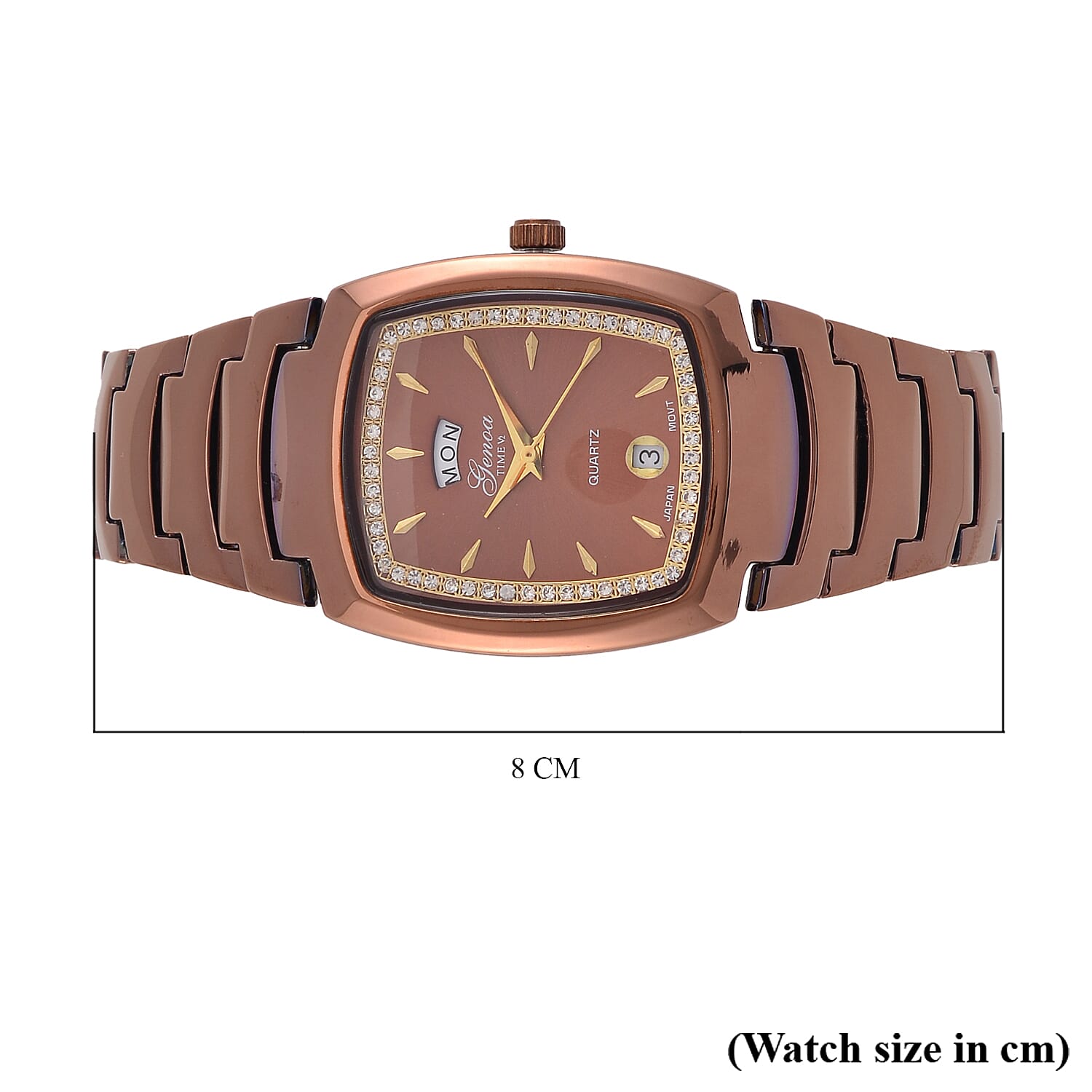 Designer Inspired Closeout Deal  - GENOA Japanese Movement Watch in Stainless Steel - Bronze