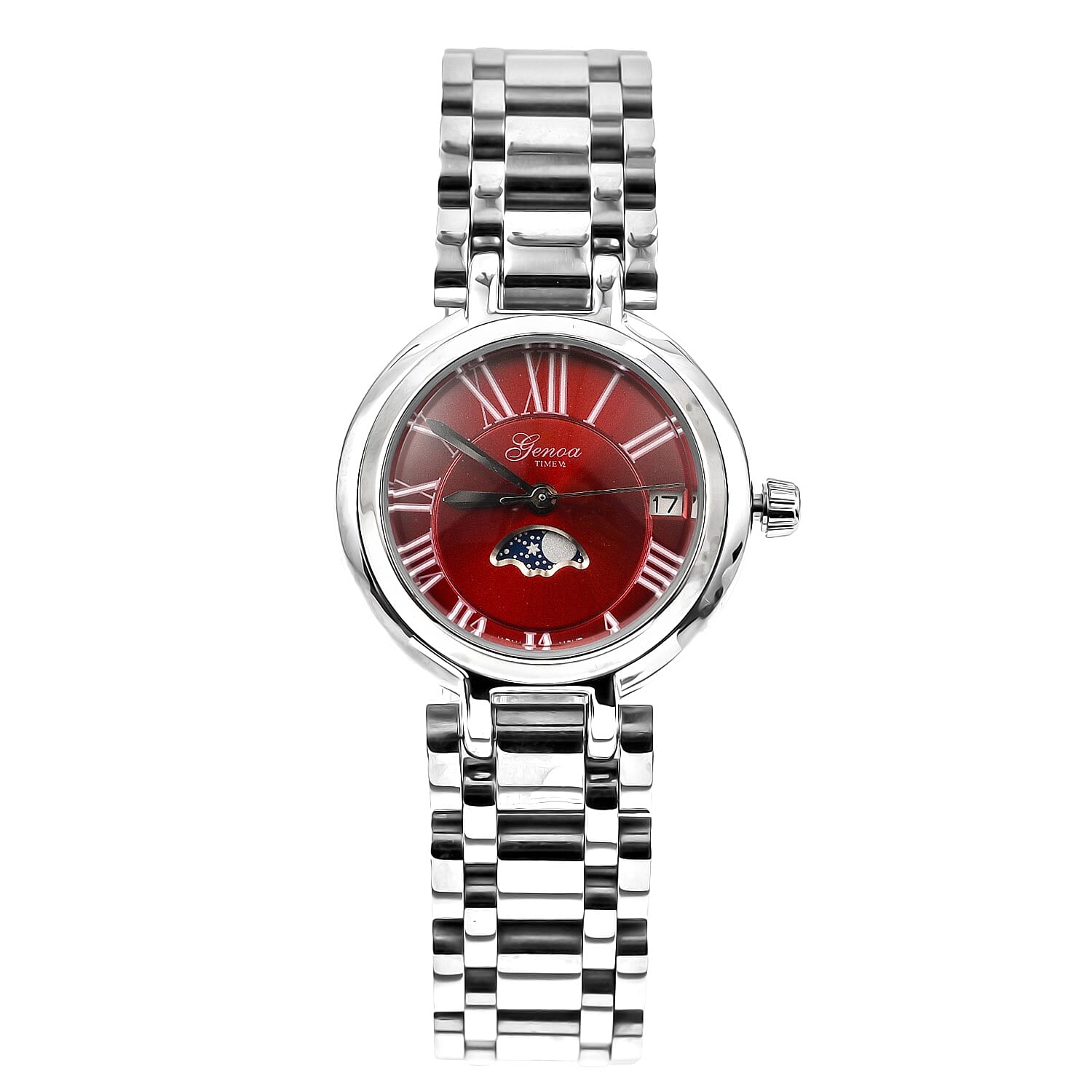 Designer Inspired Closeout Deal  - GENOA Japan Movement Watch in Stainless Steel