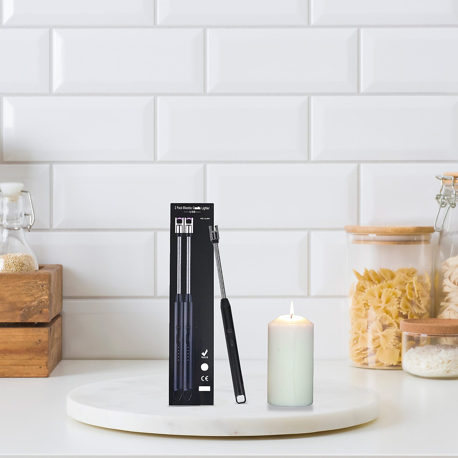 Set of 2 Electronic Lighter with Android Charging Cable