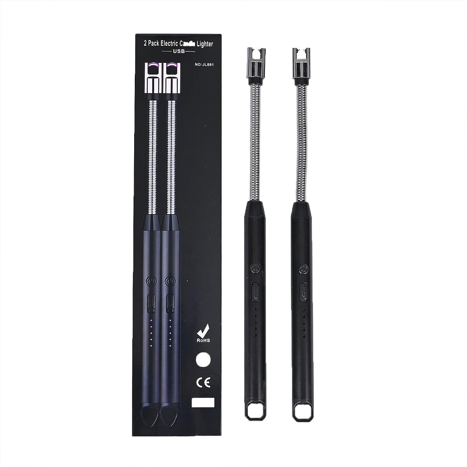 Set of 2 Electronic Lighter with Android Charging Cable