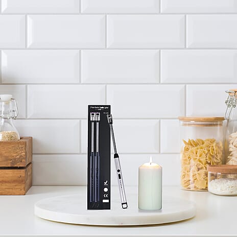Set of 2 Rechargeable Electric Lighters - Silver