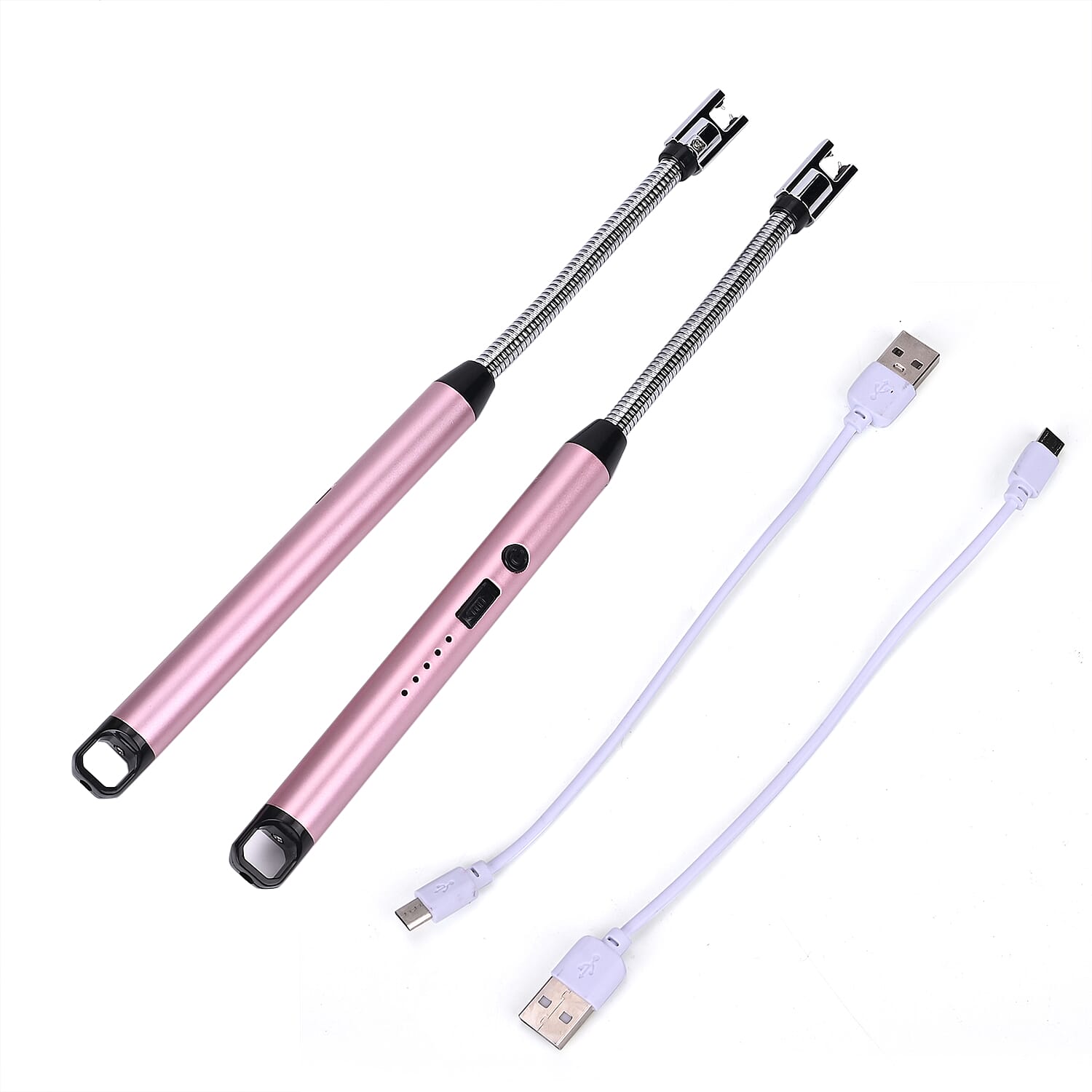 Set of 2 Rechargeable Electric Lighters - Pink