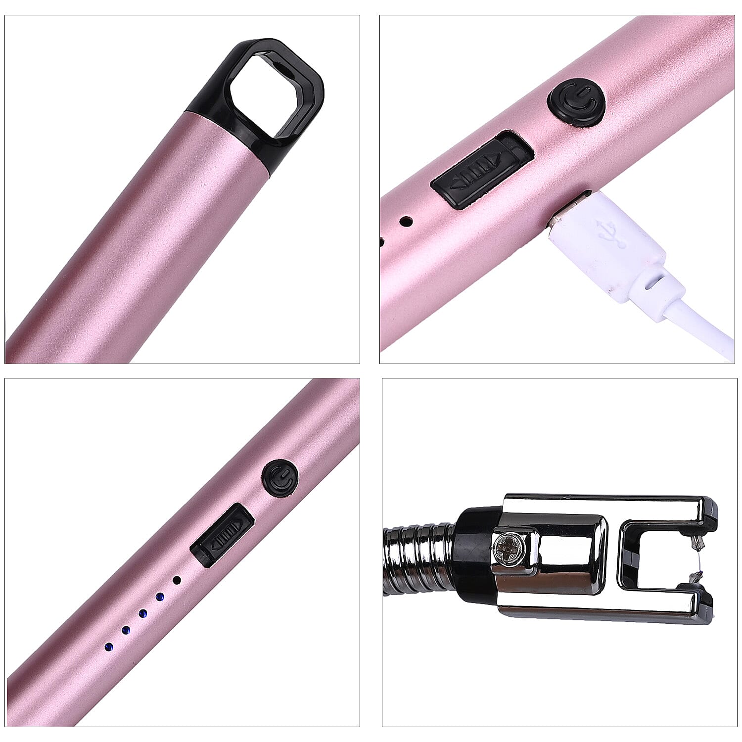 Set of 2 Rechargeable Electric Lighters - Pink