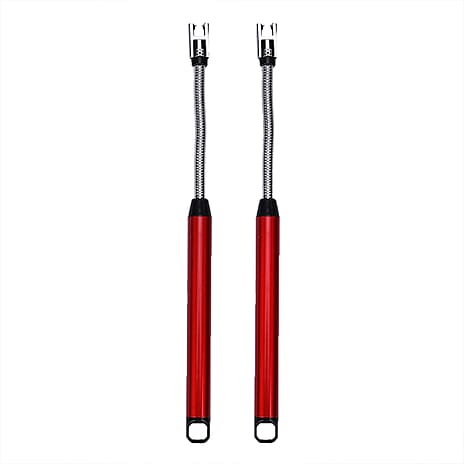 Set of 2 Rechargeable Electric Lighters - Red