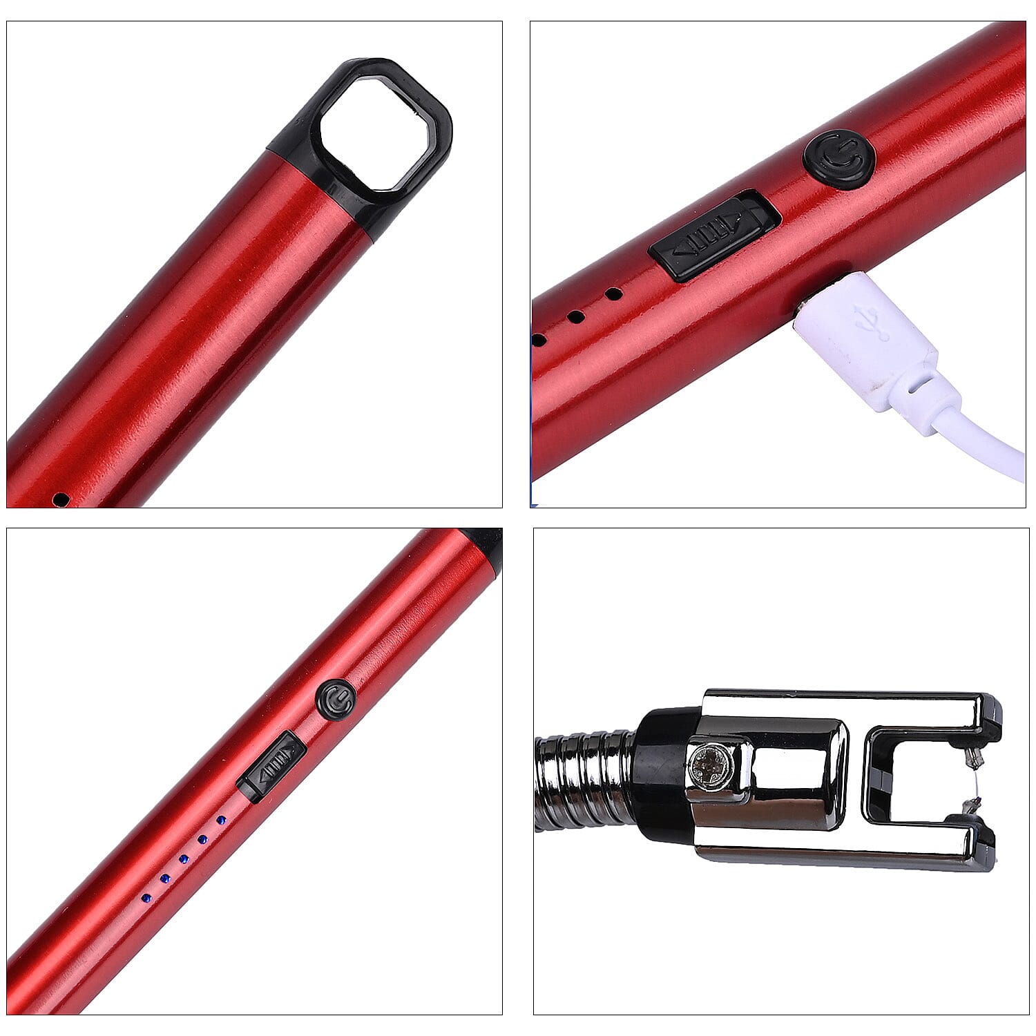 Set of 2 Rechargeable Electric Lighters - Red Set of 2 Rechargeable Electric Lighters - Red