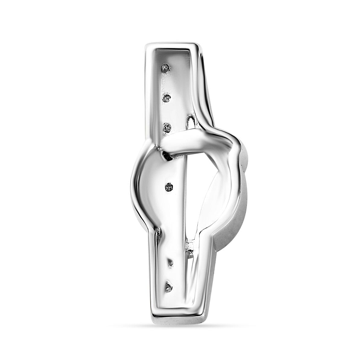 White Diamond Pendant in Yellow Gold Plated & Platinum Overlay Sterling Silver