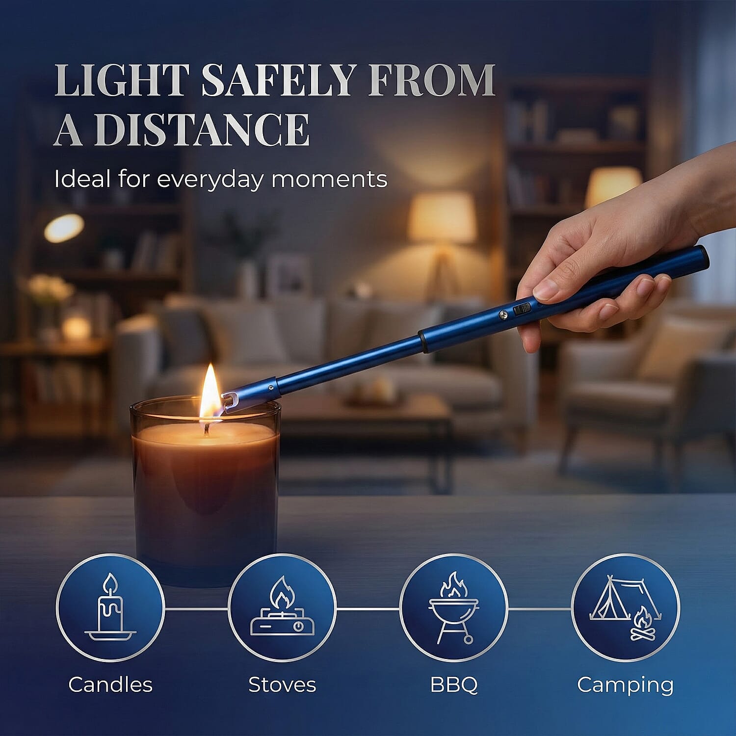 Extended Electric Lighter - Blue