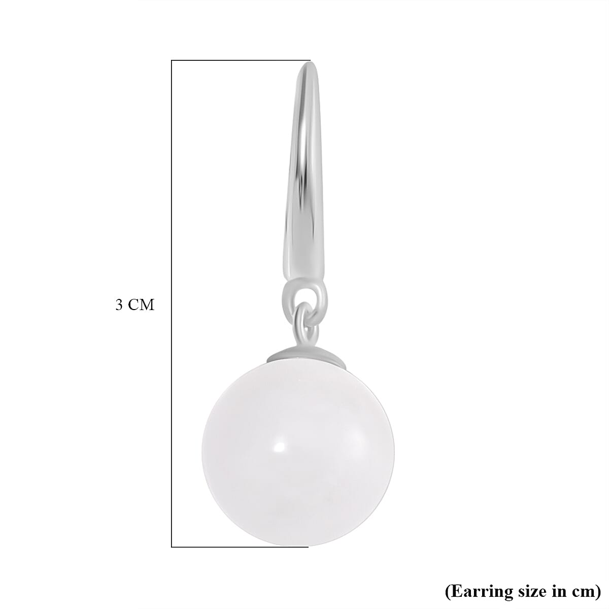 Natural Jadeite Jade Hoop Earrings in Rhodium Overlay Sterling Silver 40.00 Ct