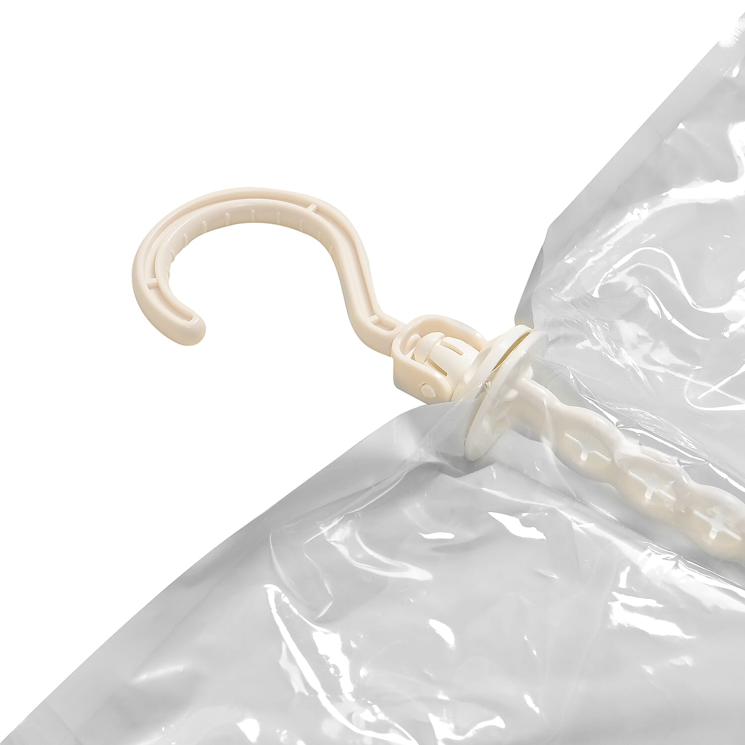 Set of 2 Hanging Vacuum Bag (Size 135x70x38 cm) - White - Transparent
