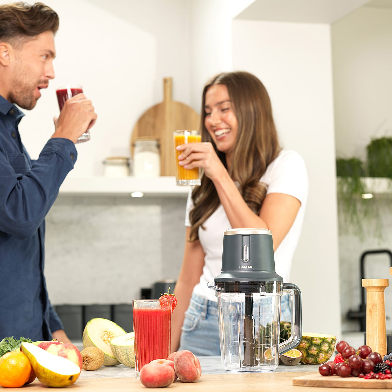 SALTER Cordless Food Processor and Blender - Grey