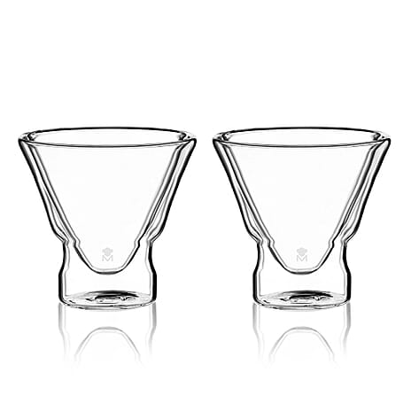 Set of 2 Double Walled Cocktail Glass 230ml - Transparent