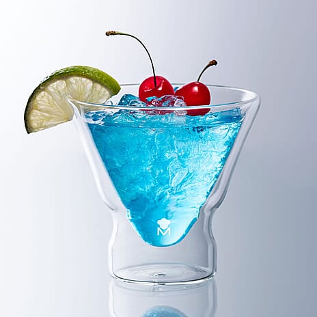 Set of 2 Double Walled Cocktail Glass 230ml - Transparent