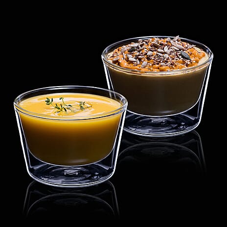 MasterPro Double Walled Borosilicate Mixing Bowls (Set of 2) - 510ml
