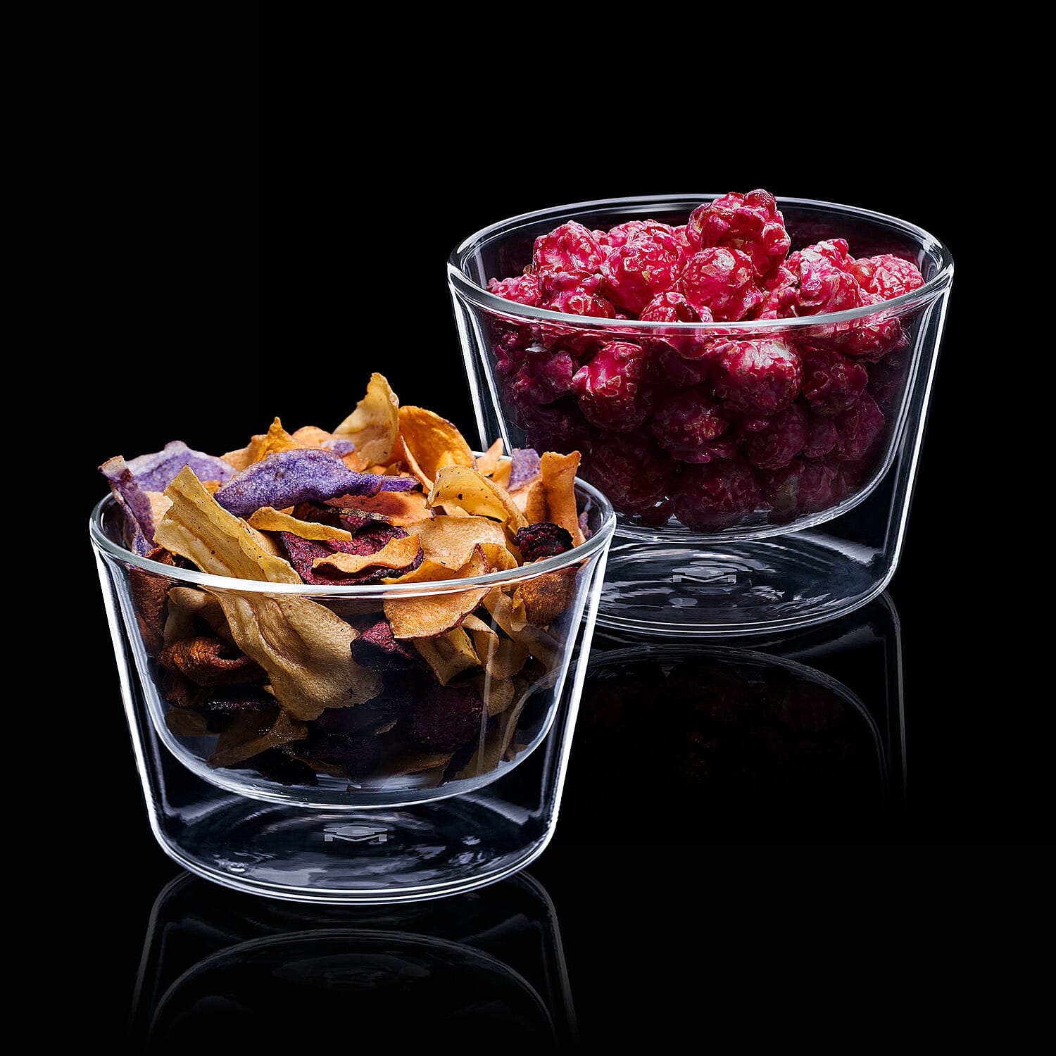 MasterPro Double Walled Borosilicate Mixing Bowls (Set of 2) - 360ml