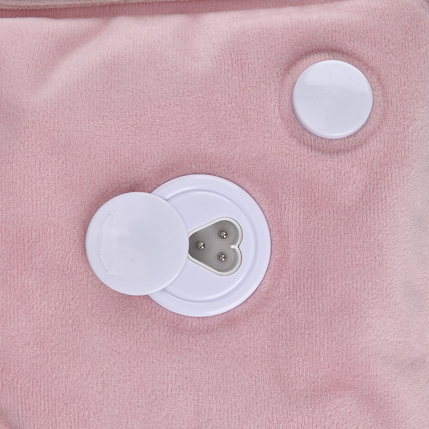 Electric Hot Water Bottle with Soft Plush Cover - Pink