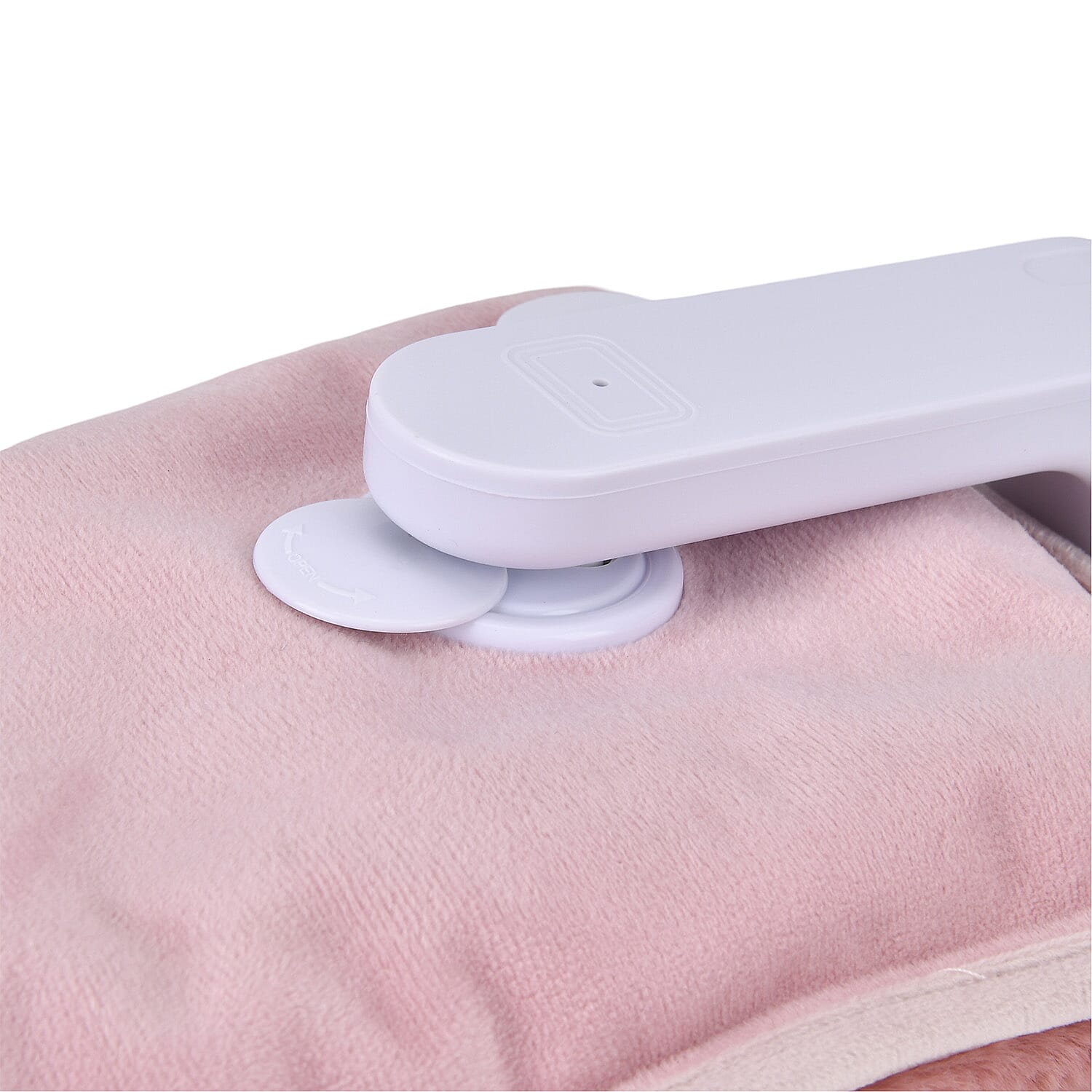 Electric Hot Water Bottle with Soft Plush Cover - Pink