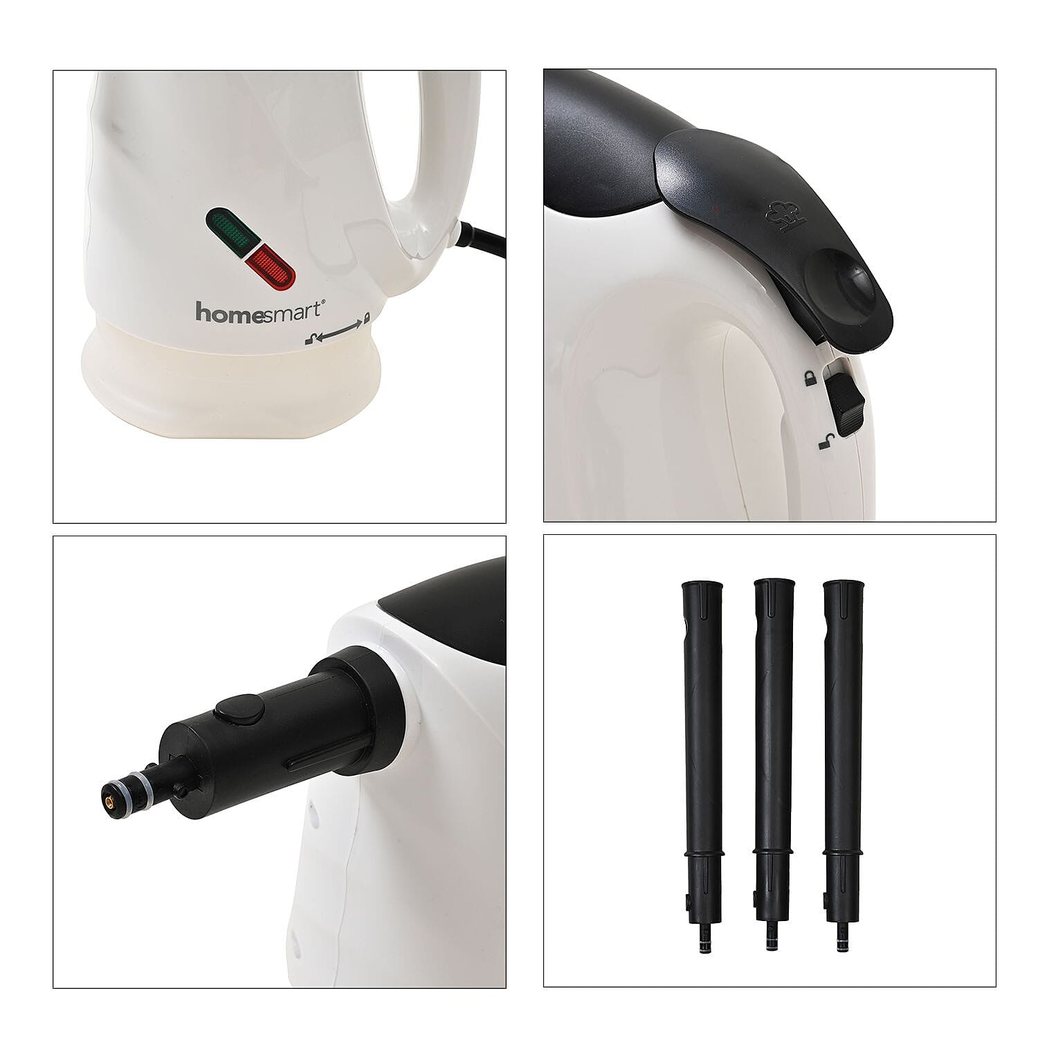 Multifunctional Steam Cleaner with 320ml Water Tank - White Multifunctional Steam Cleaner with 320ml Water Tank - White