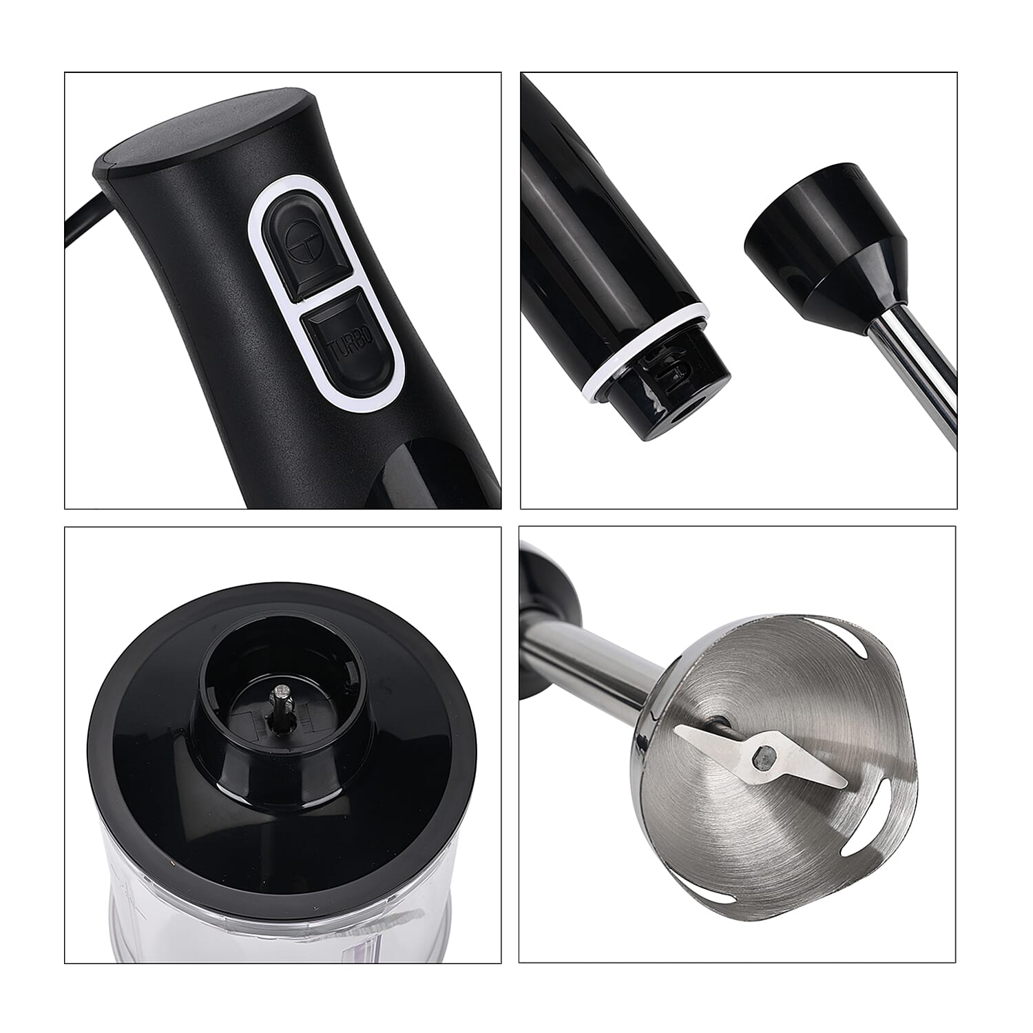 Homesmart Flash Sale- 3-in-1 Hand Blender Set - Powerful High-Speed Motor, Chopper & Whisk with Stainless Steel Blades