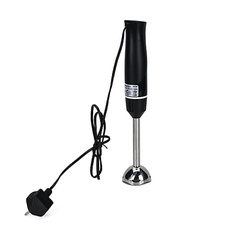 3 in 1 Handheld Multifunctional Blender; Includes a food blender, chopper, beaker and whisk; Equipped with a powerful high speed motor, stainless steel blades and 2 speed adjustable settings