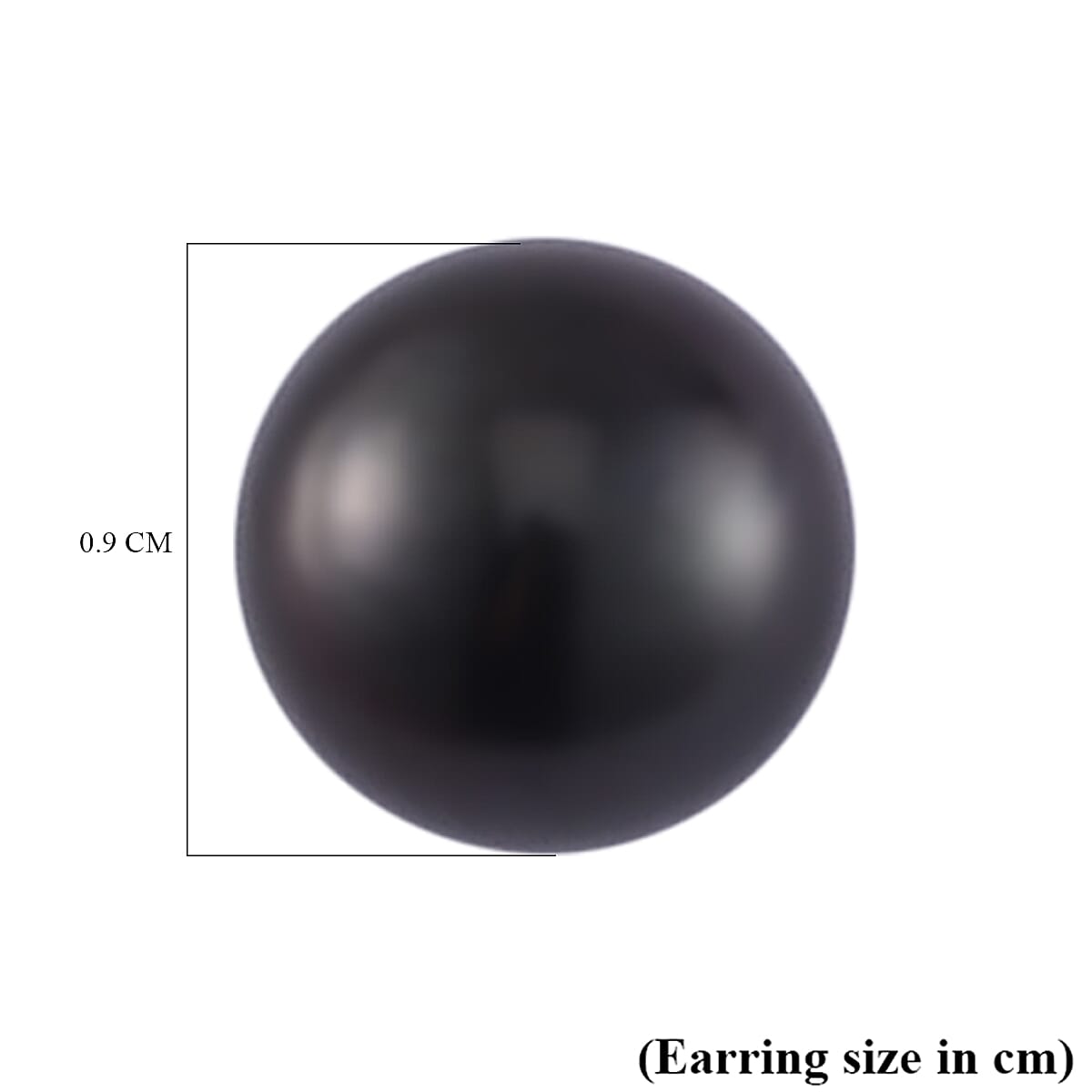 Exclisive Rare Tahitian Pearl Solitaire Stud Earrings in Rhodium Overlay Sterling Silver 16.30 Ct